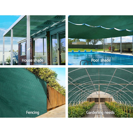 Instahut 50%UV Shade Cloth Shadecloth Sail Garden Mesh Roll Outdoor 3.66x10m GR