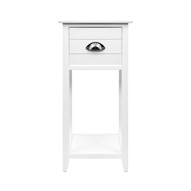 Artiss Bedside Table Nightstand Drawer Storage Cabinet Lamp Side Shelf White