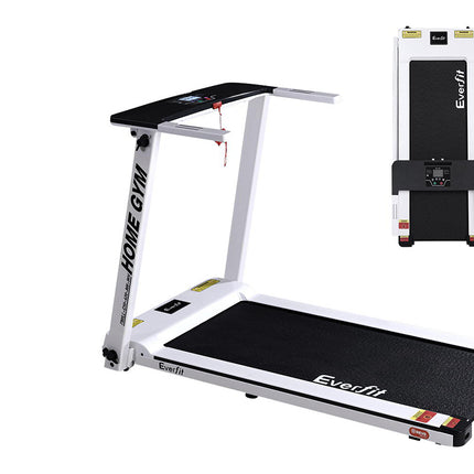 Everfit Electric Treadmill Home Gym Exercise Running Machine Fitness Equipment Compact Fully Foldable 420mm Belt White