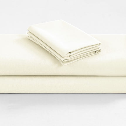 Elan Linen 1200TC Organic Cotton Cream King Bed Sheet Set