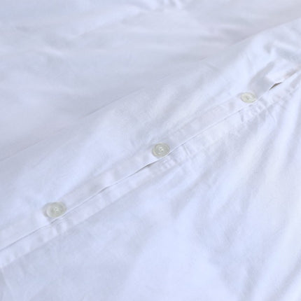 Elan Linen 100% Egyptian Cotton Vintage Washed 500TC White King Quilt Cover Set