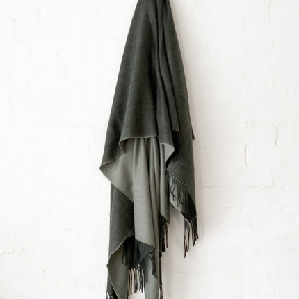 LM Home Cashmere Mix Throw - Eucalyptus/Gum
