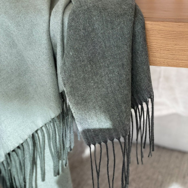 LM Home Cashmere Mix Throw - Eucalyptus/Gum