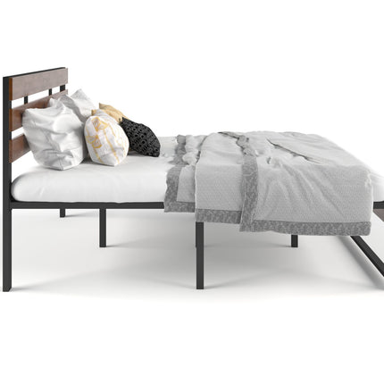 Ora Wooden and Metal Bed Frame King