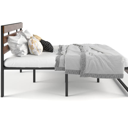 Ora Wooden and Metal Bed Frame King