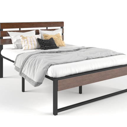 Ora Wooden and Metal Bed Frame King