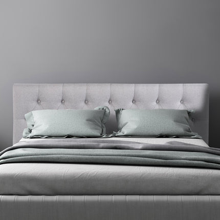 Milano Decor Yorkshire Tufted Bed Head Light Grey - Double