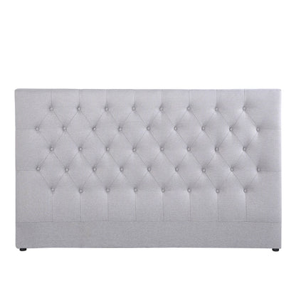 Milano Decor Yorkshire Tufted Bed Head Light Grey - Double