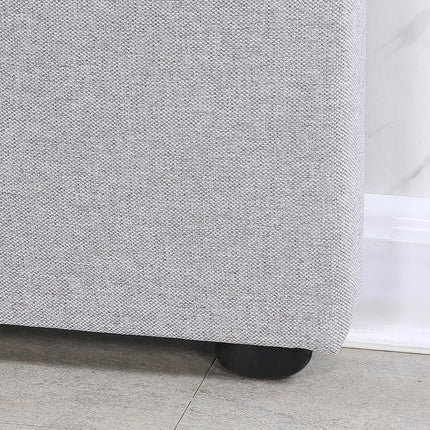 Milano Decor Yorkshire Tufted Bed Head Light Grey - Double