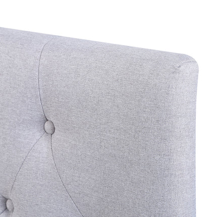 Milano Decor Yorkshire Tufted Bed Head Light Grey - Double