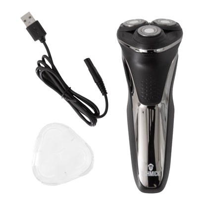 Schmick Triple Head Cordless Shaver Convenient Water Resistant USB Charge Black