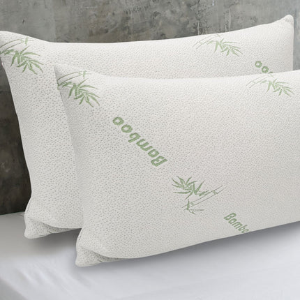 Memory Foam Pillow Bamboo Covered Ultra Soft Hypoallergenic