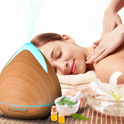 Essential Oils Ultrasonic Aromatherapy Diffuser Air Humidifier Purify 400ML - Light Wood