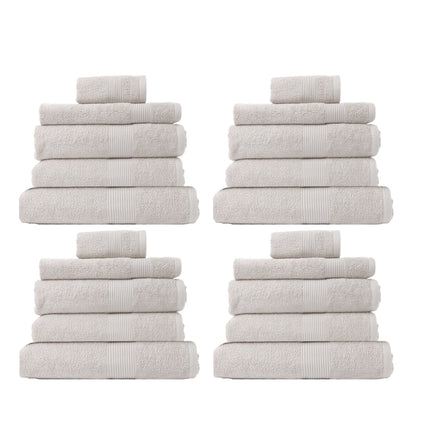 Royal Comfort 20 Piece Cotton Bamboo Towel Bundle Set 450GSM Luxurious Absorbent - Sea Holly