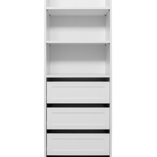 GENEVA THREE SHELF/FOUR DRAWER BUILT IN WARDROBE - HAMPTONS