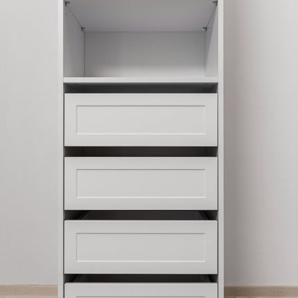 GENEVA THREE SHELF/FOUR DRAWER BUILT IN WARDROBE - HAMPTONS
