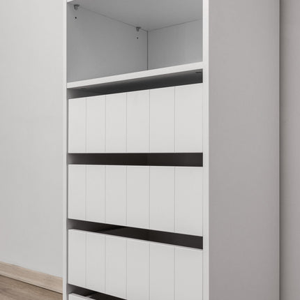GENEVA THREE SHELF/FOUR DRAWER BUILT IN WARDROBE - VJ PANEL