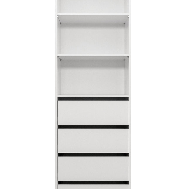 MALMO THREE SHELF/FOUR DRAWER WALK IN WARDROBE - CLASSIC