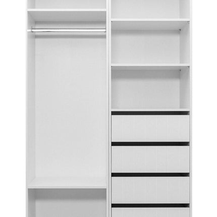 MALMO THREE SHELF/FOUR DRAWER WALK IN WARDROBE - VJ PANEL