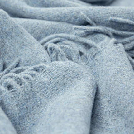Oxford Throw - Merino Wool Blend - Sky Blue