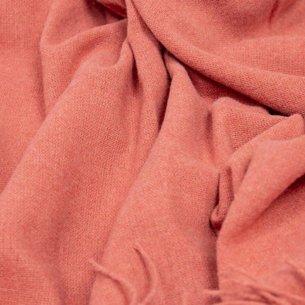 Paddington Throw - Fine Wool Blend - Peach