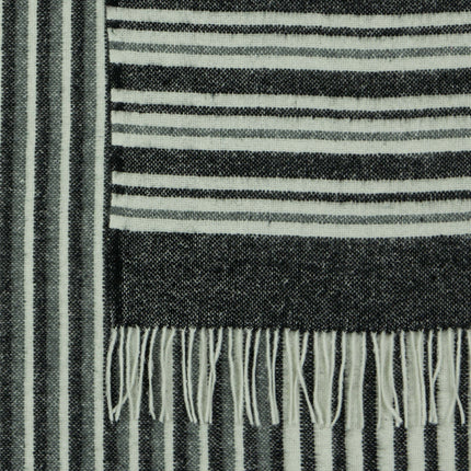 Richmond Throw - Reclaimed Wool Blend - Monochrome