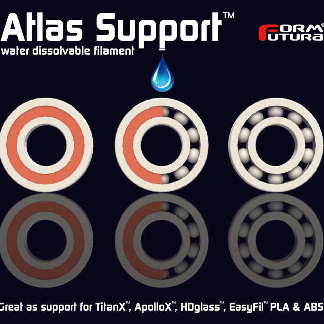 PVA Support Filament Atlas Support 1.75mm Natural 300 gram 3D Printer Filament