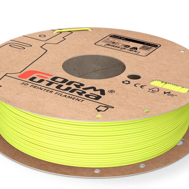 PLA Filament EasyFil PLA 1.75mm Luminous Yellow 750 gram 3D Printer Filament