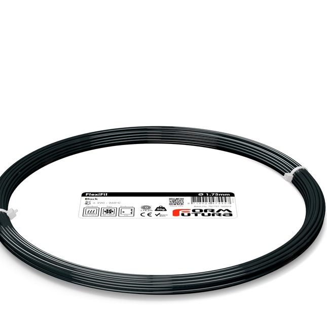 TPC Filament FlexiFil 1.75mm Black 50 gram 3D Printer Filament