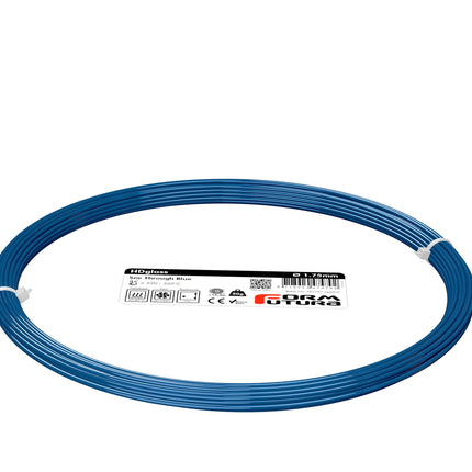 PETG Filament HDglass 1.75mm See Through Blue 50 gram 3D Printer Filament