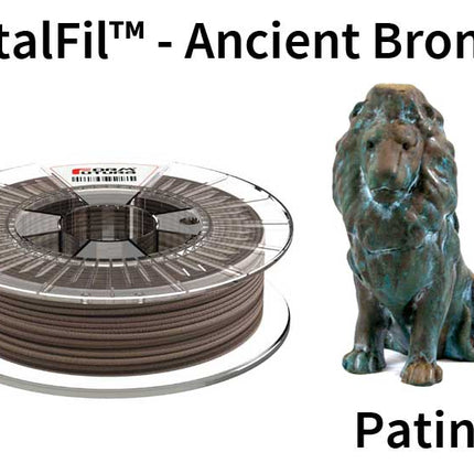 Copper feel PLA based filament MetalFil 1.75mm Ancient Bronze 750 gram 3D Printer Filament