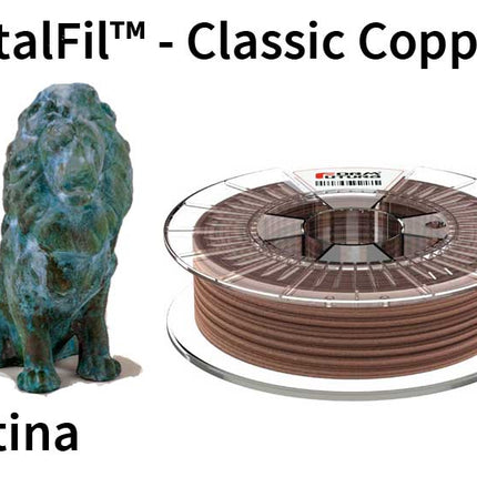Copper-filled PLA based filament MetalFil 1.75mm Classic Copper 750 gram 3D Printer Filament