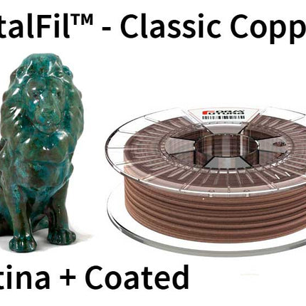 Copper-filled PLA based filament MetalFil 1.75mm Classic Copper 750 gram 3D Printer Filament