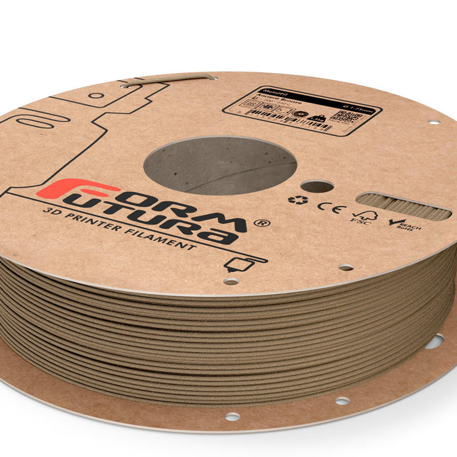 Copper feel PLA based filament MetalFil - Ancient Bronze 1.75mm 1500 gram Natural Composite 3D Printer Filament