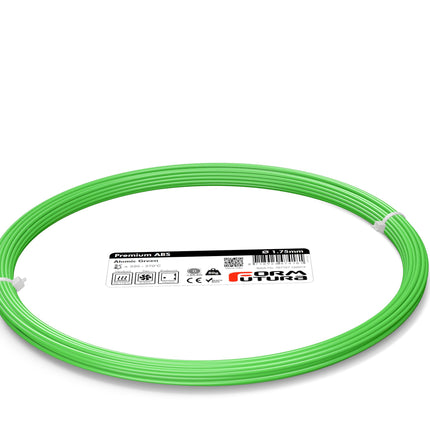 ABS 3D Printer Filament Premium ABS 1.75mm Atomic Green 50 gram