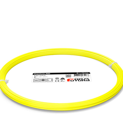 ABS 3D Printer Filament Premium ABS 1.75mm Solar Yellow 50 gram
