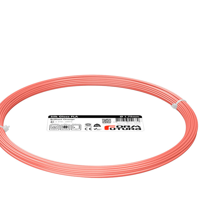 PLA Filament Silk Gloss PLA 1.75mm 50 gram Brilliant Orange 3D Printer Filament