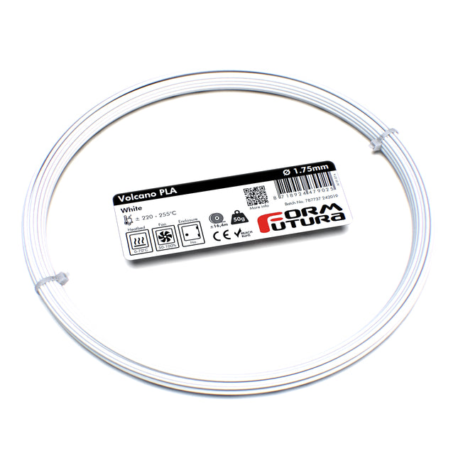 PLA 3D Filament Volcano PLA 1.75mm 50 gram White