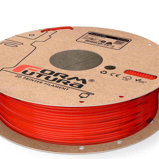 ABS 3D Printer FilamentClearScent ABS 2.85mm Transparent Red 750 gram
