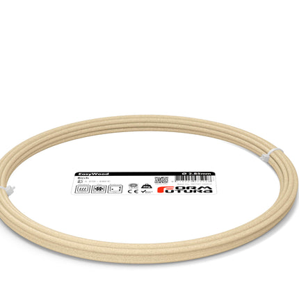 Wood feel PLA based filament EasyWood 2.85mm Birch 50 gram 3D Printer Filament