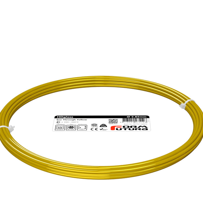 PETG Filament HDglass 2.85mm See Through Yellow 50 gram 3D Printer Filament