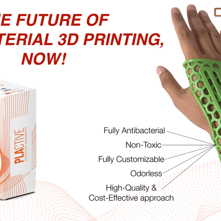 PLA Filament Copper 3D PLActive - Innovative Antibacterial 2.85mm 750gram Apple Green Color 3D Printer Filament