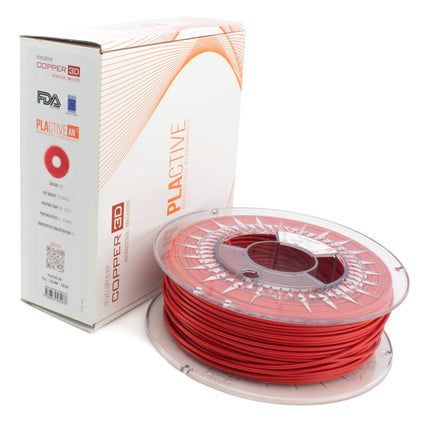 PLA Filament Copper 3D PLActive - Innovative Antibacterial 2.85mm 750gram Classic Red Color 3D Printer Filament