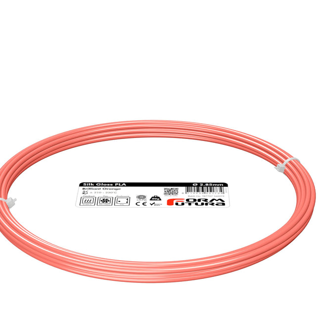 PLA Filament Silk Gloss PLA 2.85mm 50 gram Brilliant Orange 3D Printer Filament
