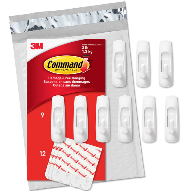 Command Medium Utility Value Pack, 9 Hooks and 12 Strips, GP001-9NA