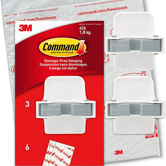 Command Broom Gripper, 3 Grippers, 6 Large Strip, 17007-3NA