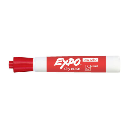 EXPO White Board Marker Chisel Tip Red Color Box of 12