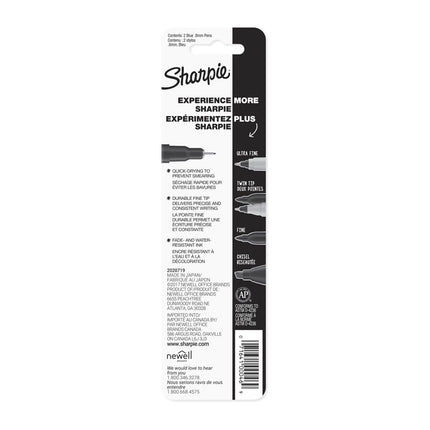 SHARPIE Pen Fine Blu Pack 2 Box of 6