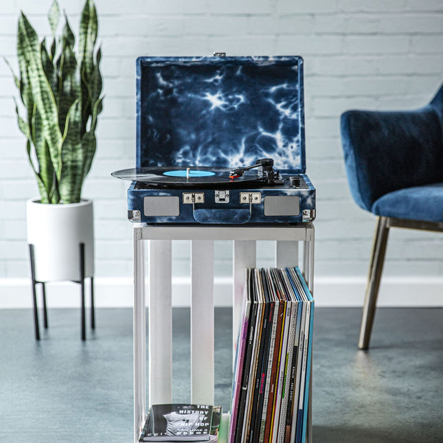 CROSLEY Crosley Cruiser Indigo - Bluetooth Turntable & Record Storage Crate