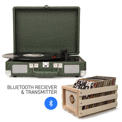 CROSLEY Crosley Cruiser Ostrich - Bluetooth Turntable & Record Storage Crate